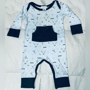 Feather Baby kangaroo romper Pima cotton sz 6-9 months EUC smoke free home